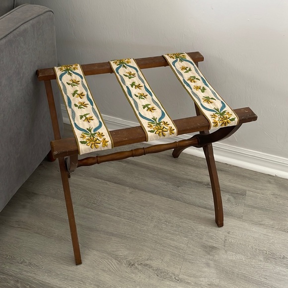 Vintage Accents Vintage Scheibe Wooden Folding Luggage Suitcase